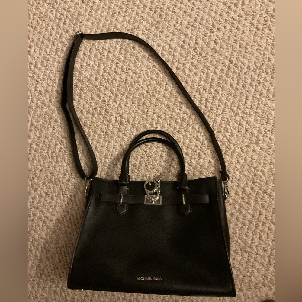 Michael Kors Cream Satchel with Gold Accents